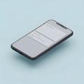 Modern smartphone on light blue background Royalty Free Stock Photo