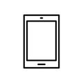 Modern smartphone line icon. Royalty Free Stock Photo