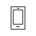 Modern smartphone line icon. Royalty Free Stock Photo