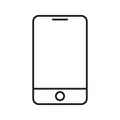 Modern smartphone line icon. Royalty Free Stock Photo