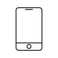 Modern smartphone line icon.