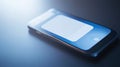 Modern smartphone with notification on screen in minimalist setting. 2fa authentication login