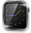 Modern Smartwatch Analog Clock Display With Sleek Black Interface and Date Feature