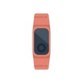 Modern smartwatch presenting empty display screen presenting latest mobile app design