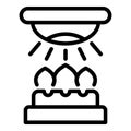 Modern smoke detector icon outline vector. Check combustion