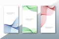 Modern smoke wave banners set background