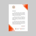 Modern smooth orange clean letterhead designs