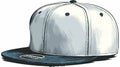 Modern Snapback Vector with Outline Isolated on White Background Royalty Free Stock Photo