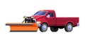 Modern snow plow pickup truck Royalty Free Stock Photo
