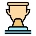 Modern soccer cup icon vector flat