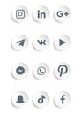 Modern Social Media Button Icon Vector Illustration. Web and Mobile Buttons Royalty Free Stock Photo