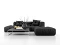 Modern sofa isolated on white background 3D rendering Royalty Free Stock Photo