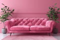 Modern sofa on light background, classic simplicity, nostalgic atmosphere AI Generated