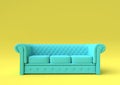 Modern sofa in yellow living room Royalty Free Stock Photo