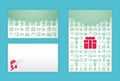 Modern soft color envelope design with icon shopping