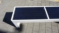 modern solar bench for using alternative energy