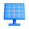 Modern Solar Panel in Light Blue Color Scheme on transparent background Royalty Free Stock Photo