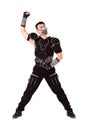 Modern soldier dancer showing some movements Royalty Free Stock Photo