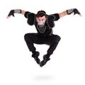 Modern soldier dancer showing some movements Royalty Free Stock Photo