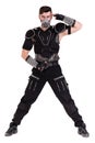 Modern soldier dancer showing some movements Royalty Free Stock Photo