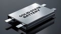 Modern solidstate battery on reflective surface Royalty Free Stock Photo