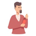 Modern sommelier icon cartoon vector. Wine alcohol Royalty Free Stock Photo