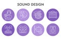 Modern Sound design Infographic design template with icons. Music industry Infographic visualization on white background Royalty Free Stock Photo