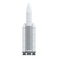 Modern space rocket isolated on white background Royalty Free Stock Photo