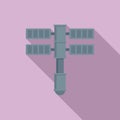 Modern space station icon flat vector. International mars station Royalty Free Stock Photo