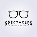 Modern spectacles glasses logo icon symbol vector sign label illustration design spectacles store shop logo