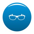 Modern spectacles icon blue