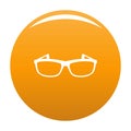 Modern spectacles icon orange