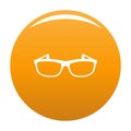 Modern spectacles icon vector orange