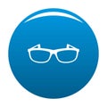 Modern spectacles icon blue vector