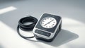 Modern Sphygmomanometer on White Background Royalty Free Stock Photo