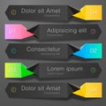 Modern spiral infographics options banner