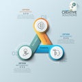 Modern spiral infographics options banner Royalty Free Stock Photo