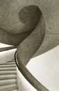 Modern spiral staircase. Contemporary architecture abstract background