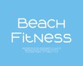 Modern sport banner Beach Fitness blue color