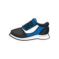 Modern sport shoe in drawing style isolated vector Royalty Free Stock Photo