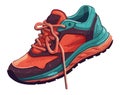 modern sports orange shoe icon