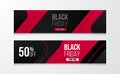 Modern sporty and manly sale offer discount banner template of black friday event promotion