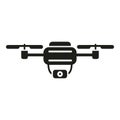 Modern spy drone icon simple vector. Aerial secure
