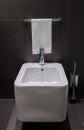 Modern square bidet in bathroom