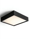 Modern Black Square Ceiling Light Fixture with Frosted White Diffuser Royalty Free Stock Photo
