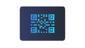 Modern Square QR Code Icon, vector design Generative AI Royalty Free Stock Photo
