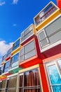 Modern stackable student apartments called spaceboxes in Almere, Netherlands Royalty Free Stock Photo