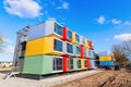 Modern stackable student apartments called spaceboxes in Almere, Netherlands Royalty Free Stock Photo