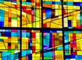 Modern stained glass window Christ Church Cathedral Royalty Free Stock Photo