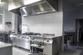 Modern stainless clean industrial kitchen